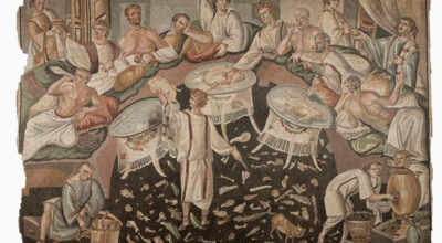 Mosaico romano, Asarotos Oikos (suelo sin barrer)